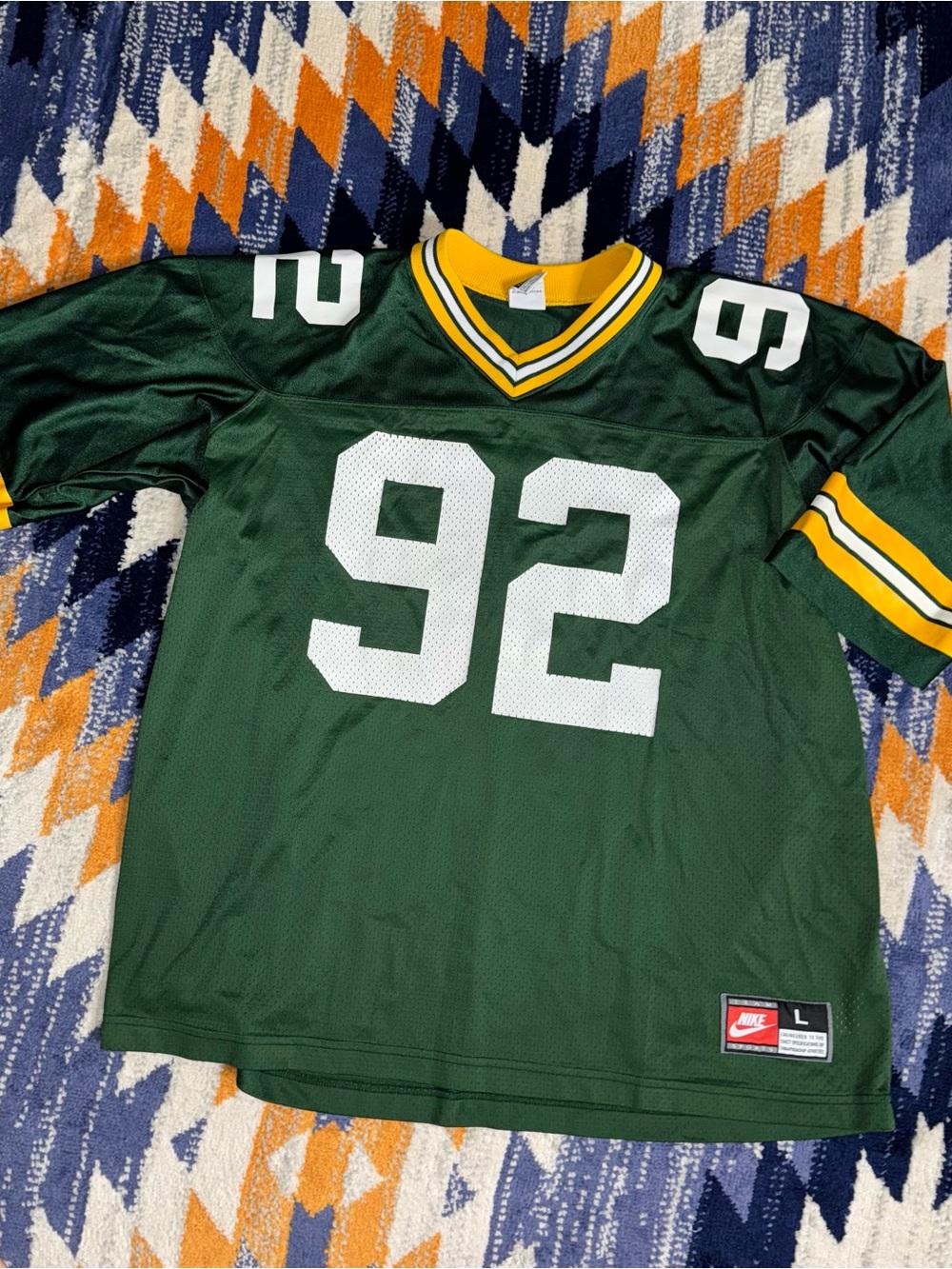 NFL Reggie White Nike Jersey Green Bay Packers 92 large